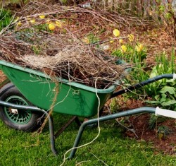 Wheelbarrow with sticks